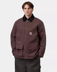 carhartt wip lander coat palisander black stone washed