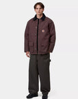 carhartt wip lander coat palisander black stone washed