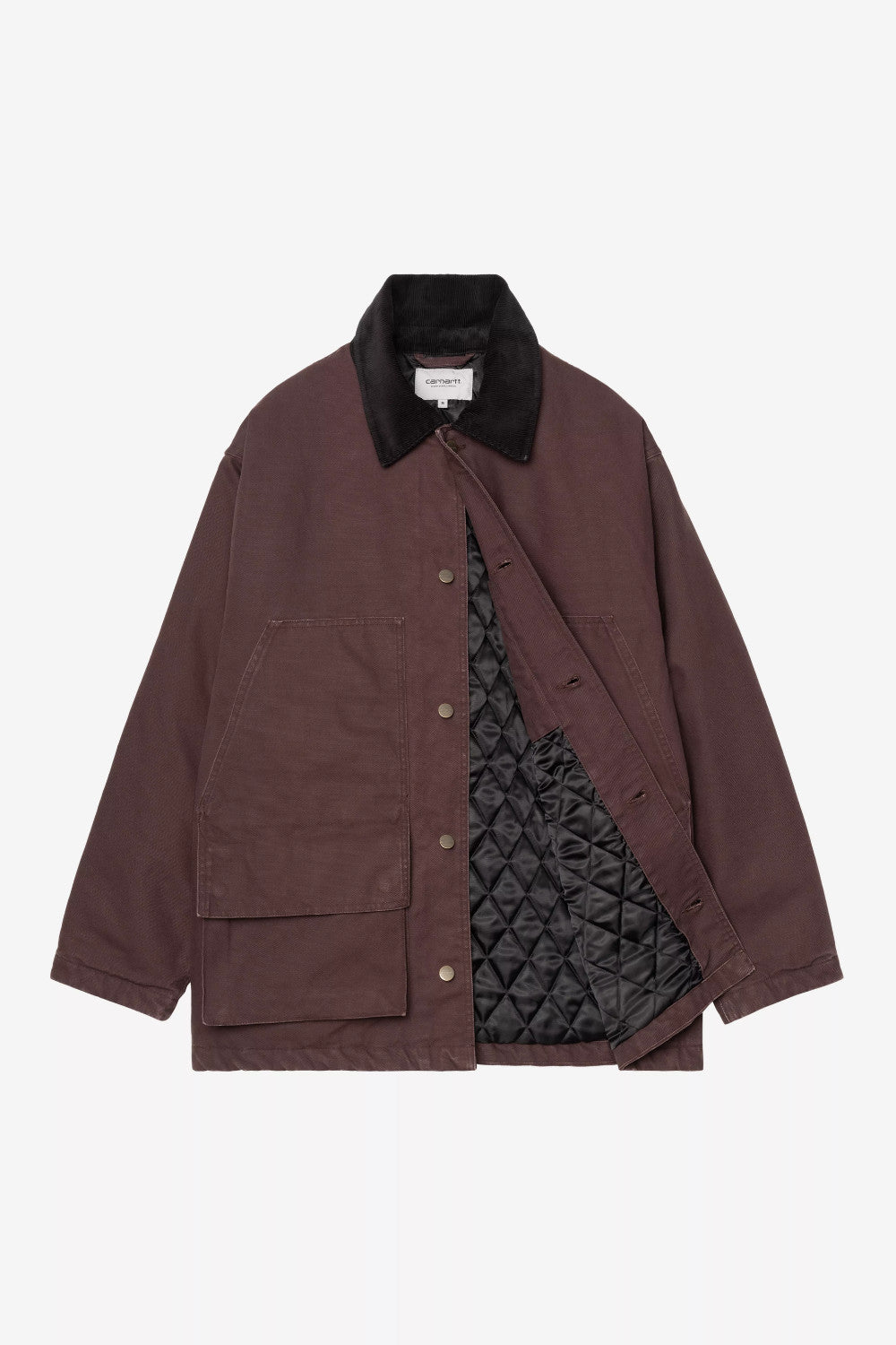 carhartt wip lander coat palisander black stone washed