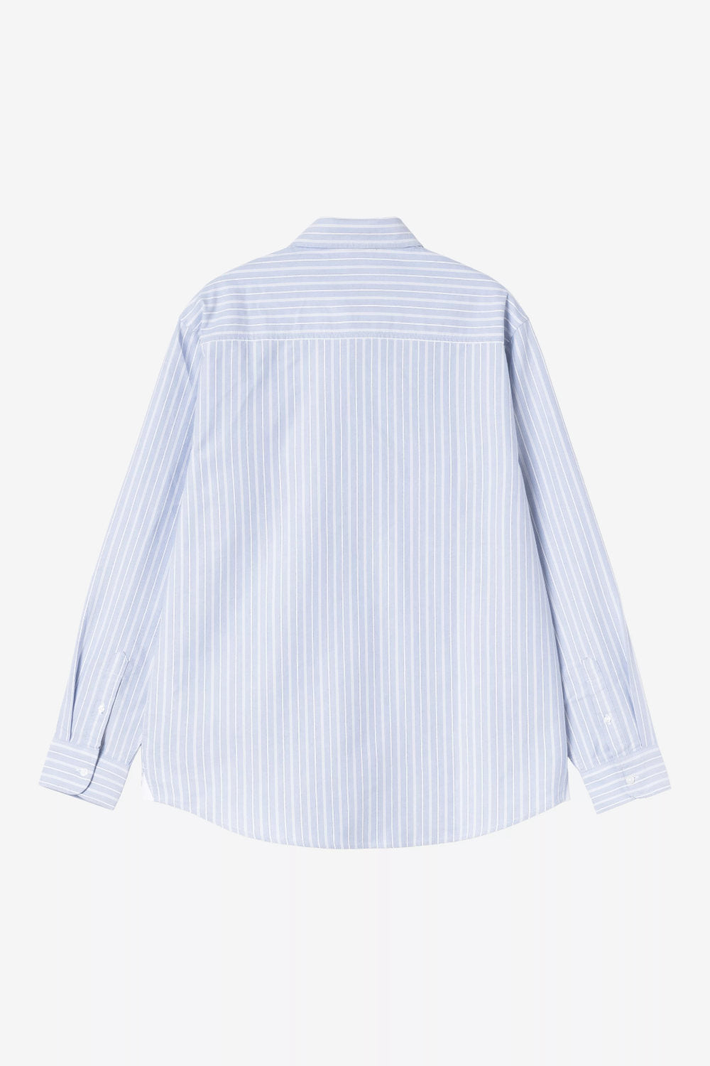 carhartt wip long sleeve kanan shirt cotton oxford kanan stripe bleach
