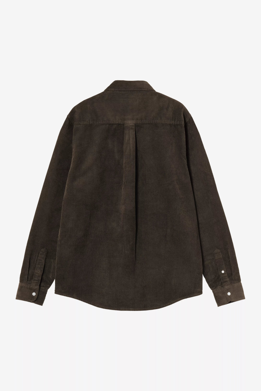 carhartt wip long sleeve madison cord shirt tobacco