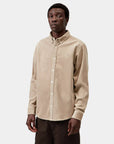 carhartt wip long sleeve madison cord shirt wall