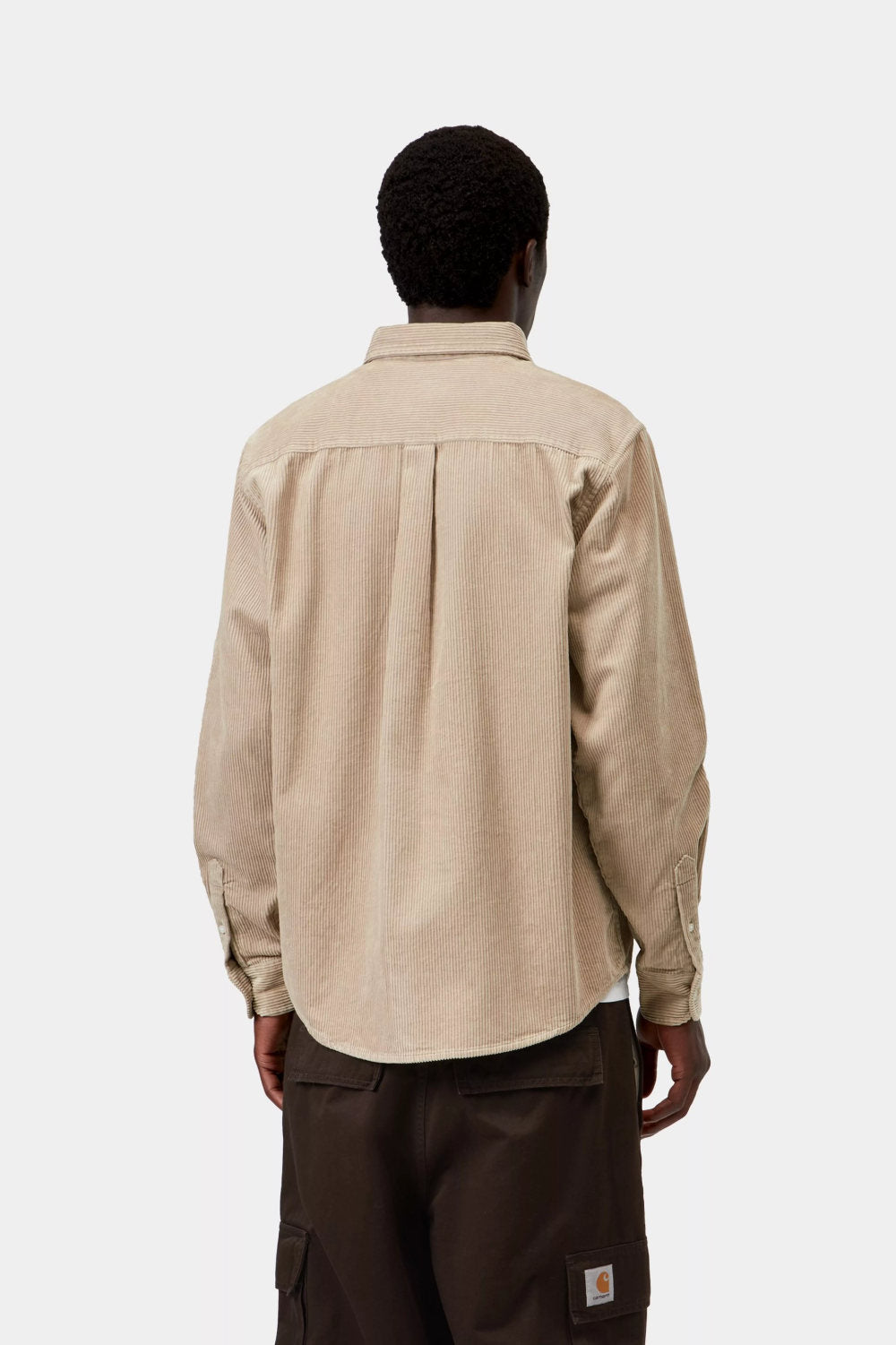 carhartt wip long sleeve madison cord shirt wall