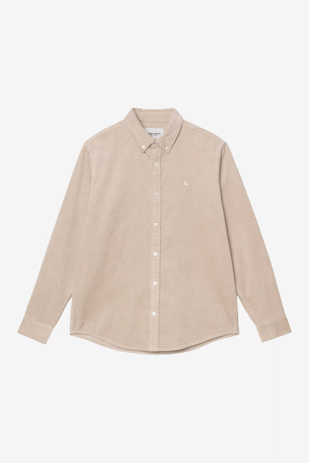 carhartt wip long sleeve madison cord shirt wall