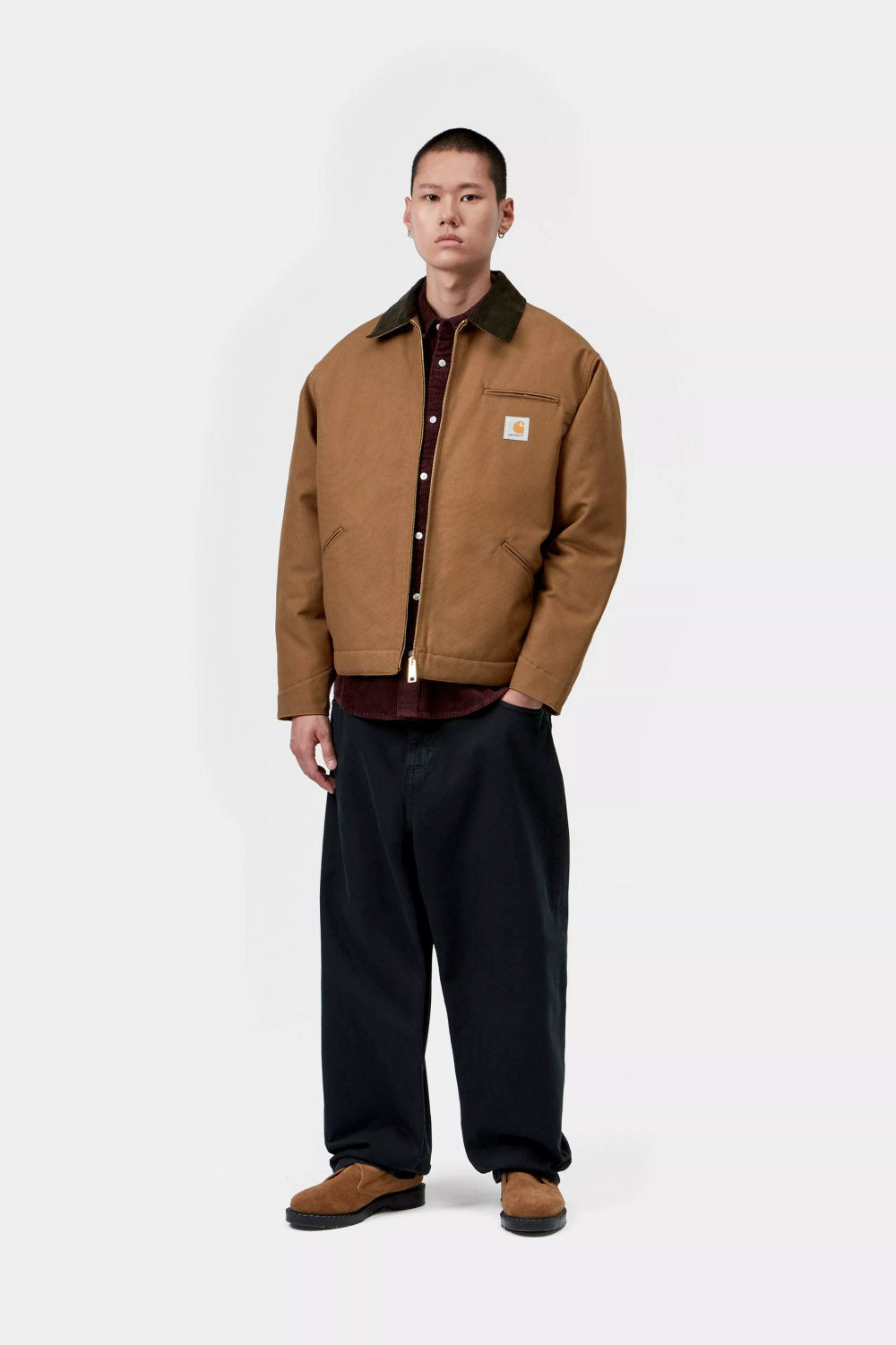 carhartt wip og detroit jacket winter h brown tobacco rigid – www