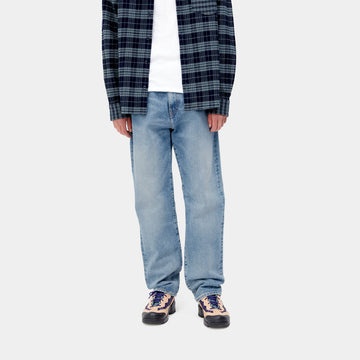 carhartt wip pontiac pant blue light used wash