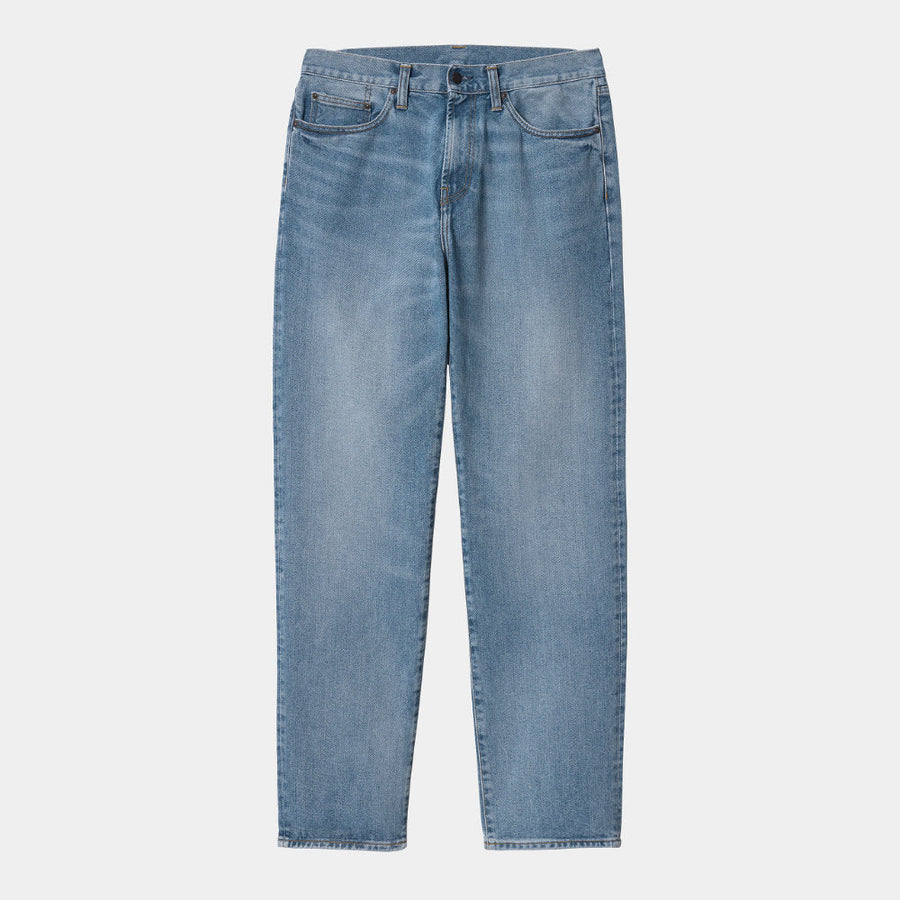 carhartt wip pontiac pant blue light used wash
