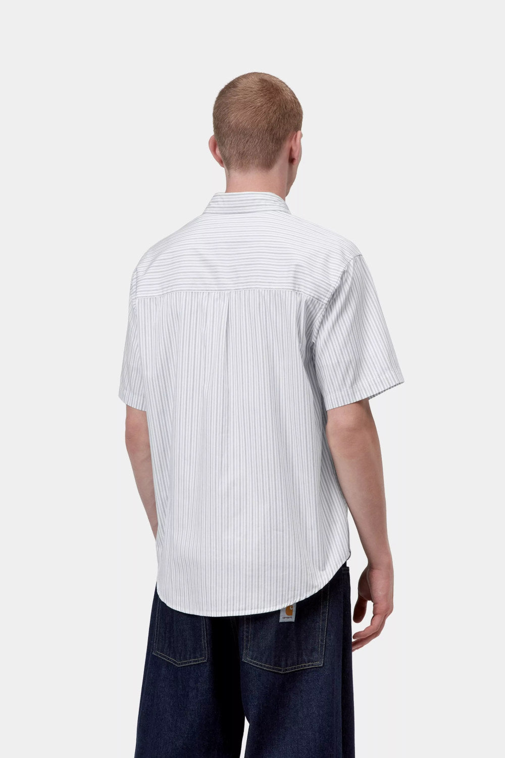 carhartt wip short sleeve keene shirt keene stripe white