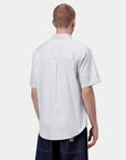 carhartt wip short sleeve keene shirt keene stripe white