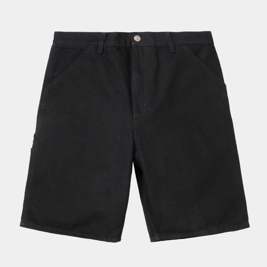 carhartt wip single knee short black rinsed