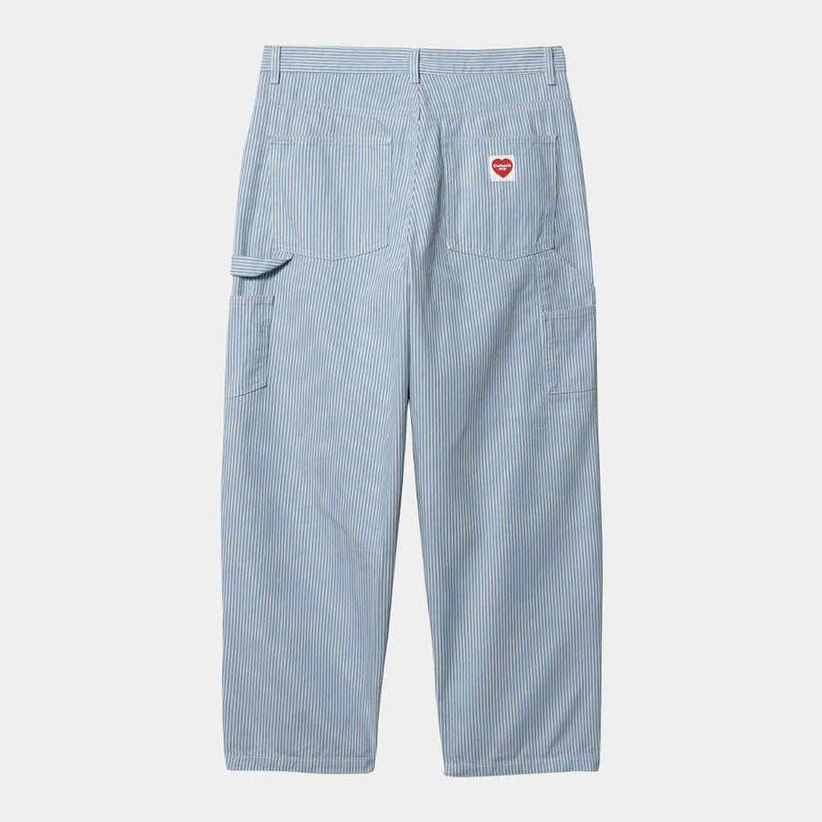 carhartt wip terrell sk pant hickory stripe bleach wax rinsed