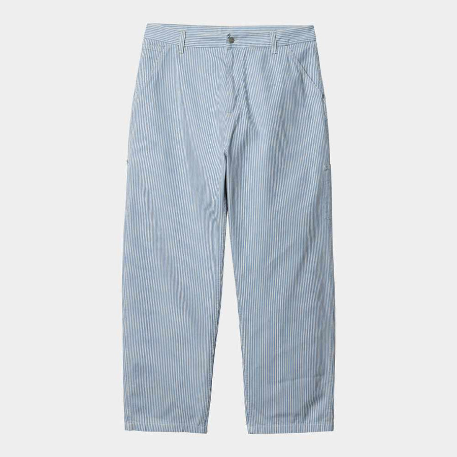carhartt wip terrell sk pant hickory stripe bleach wax rinsed