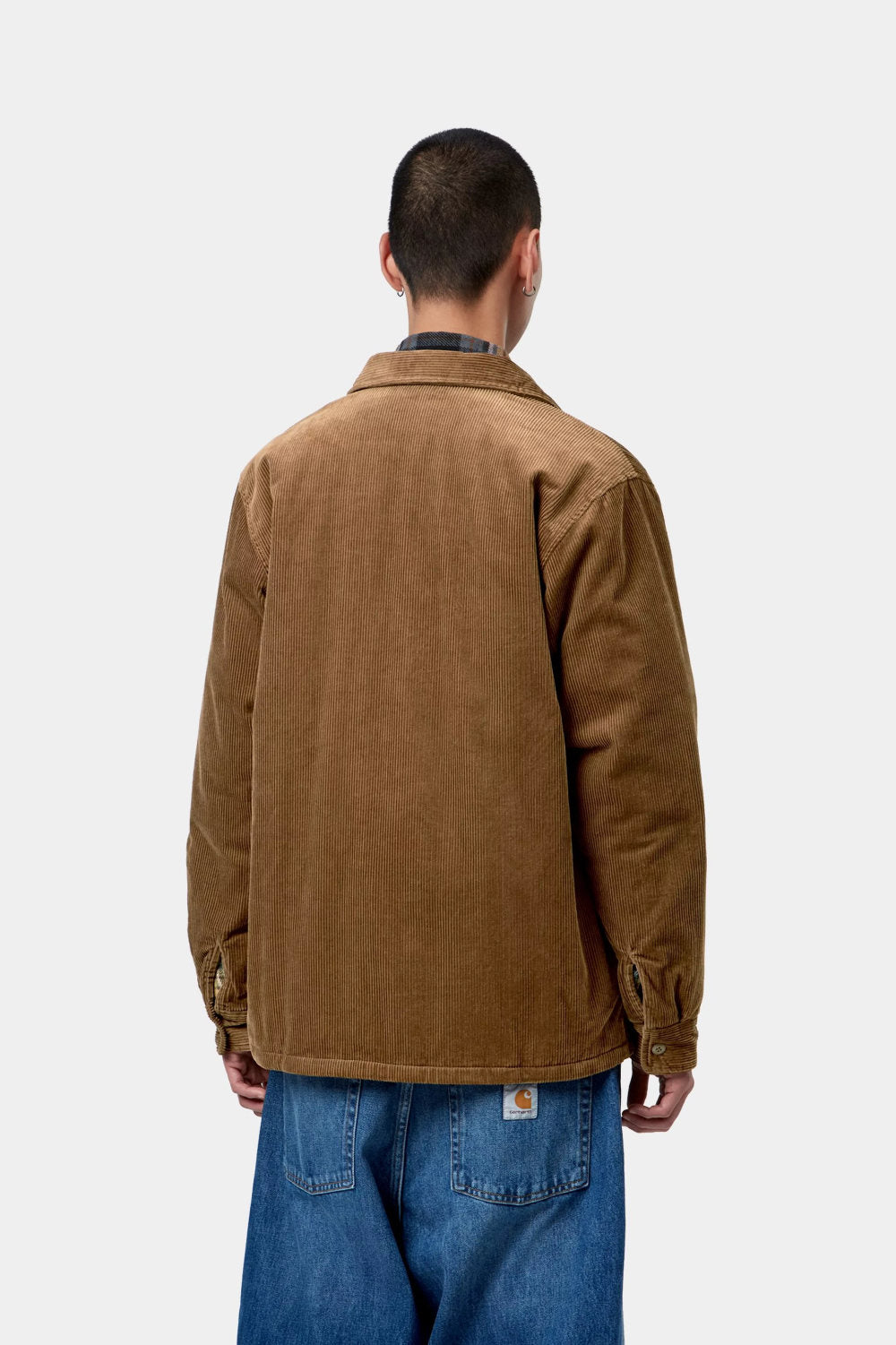carhartt wip whitsome shirt jacket cotton corduroy h brown