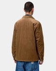 carhartt wip whitsome shirt jacket cotton corduroy h brown
