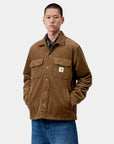 carhartt wip whitsome shirt jacket cotton corduroy h brown