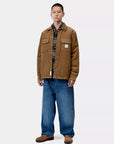 carhartt wip whitsome shirt jacket cotton corduroy h brown