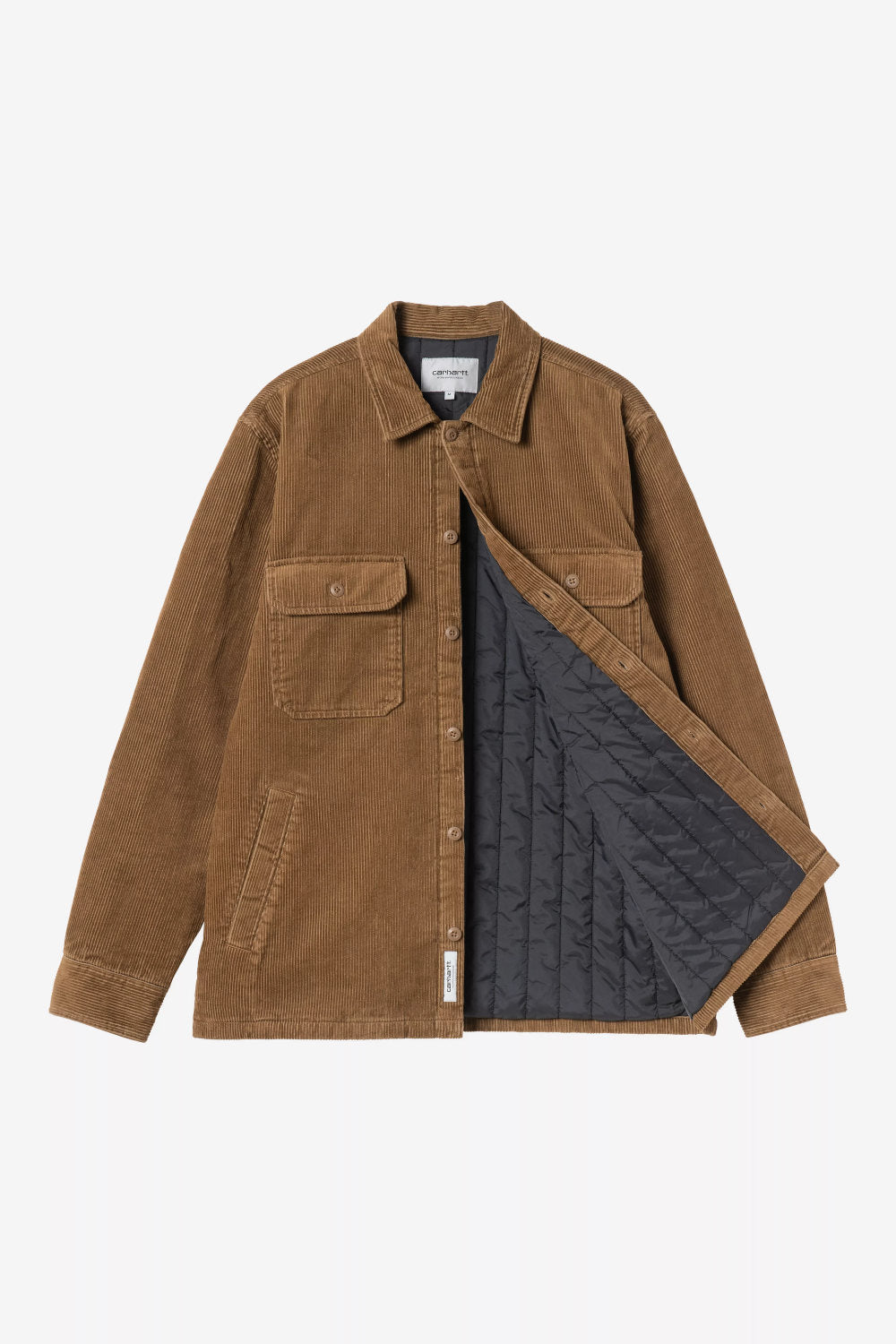 carhartt wip whitsome shirt jacket cotton corduroy h brown