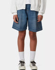 carhartt wip women alta short blue dark used wash