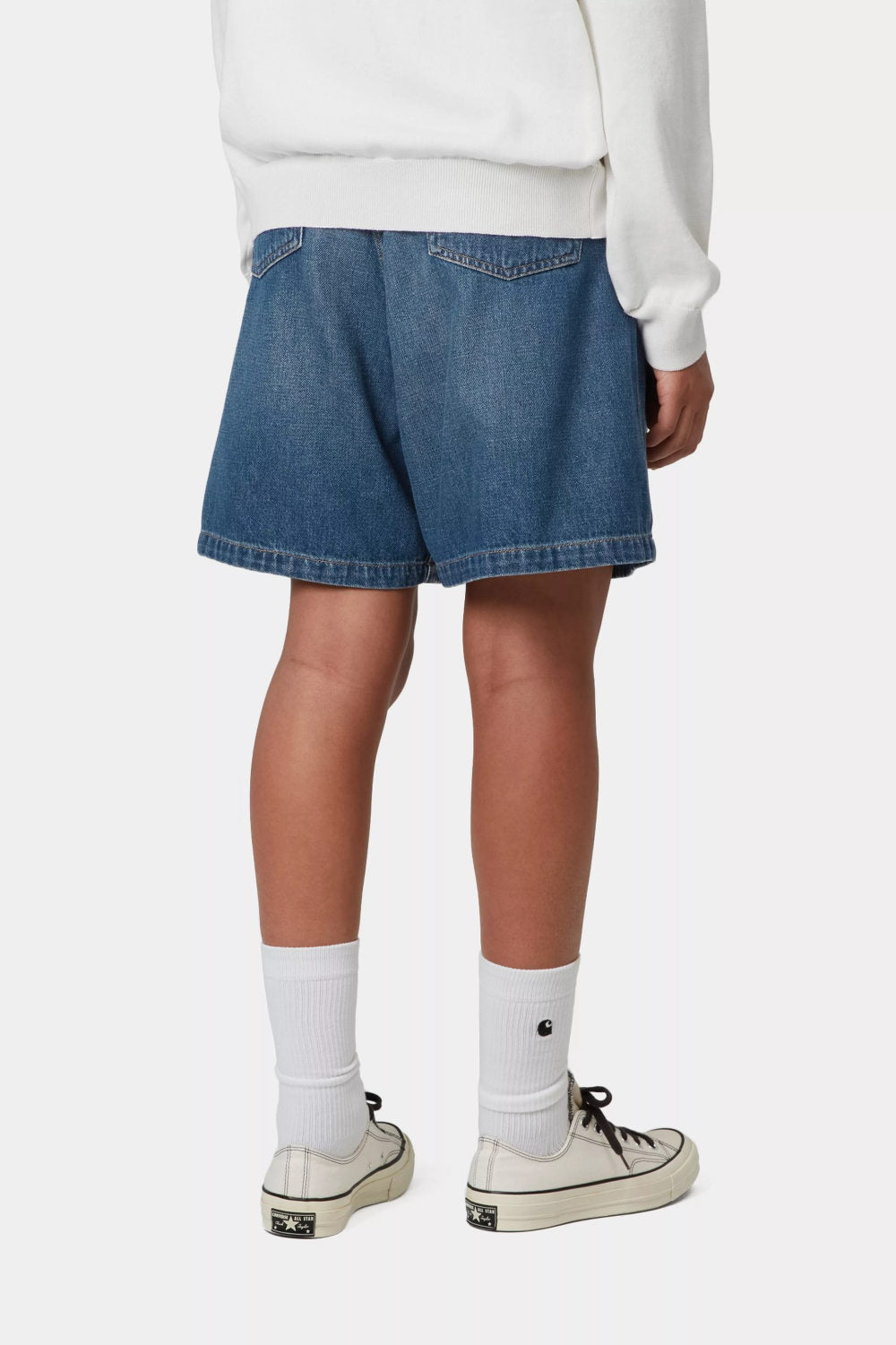 carhartt wip women alta short blue dark used wash