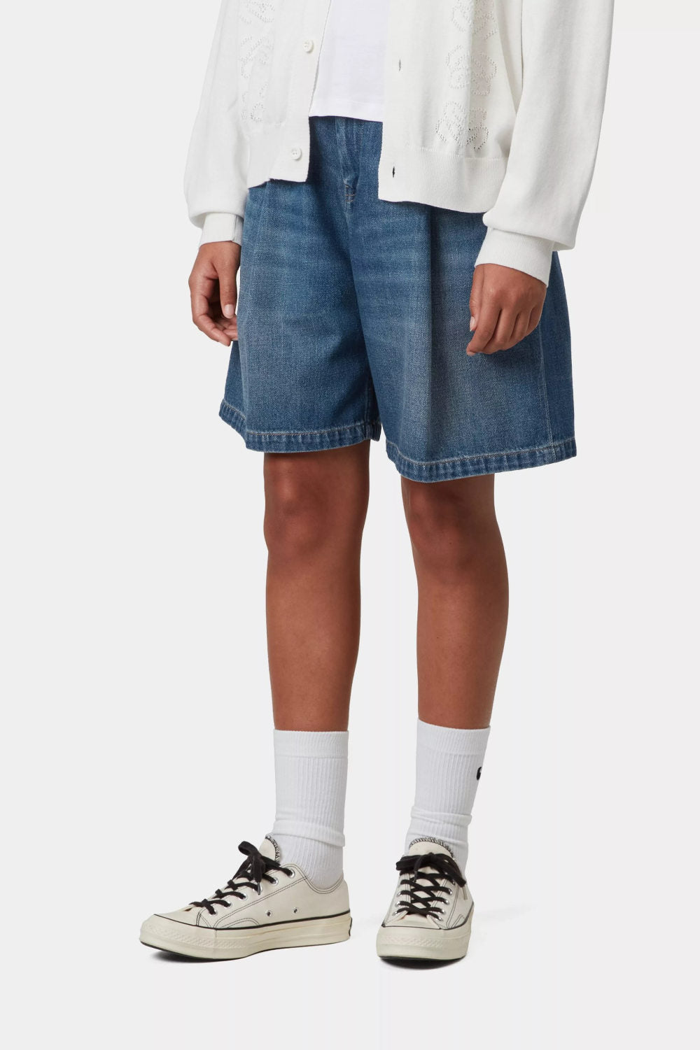carhartt wip women alta short blue dark used wash