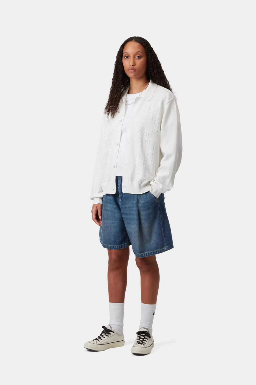 carhartt wip women alta short blue dark used wash