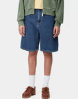 carhartt wip women brandon short blue stone washed