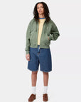 carhartt wip women brandon short blue stone washed