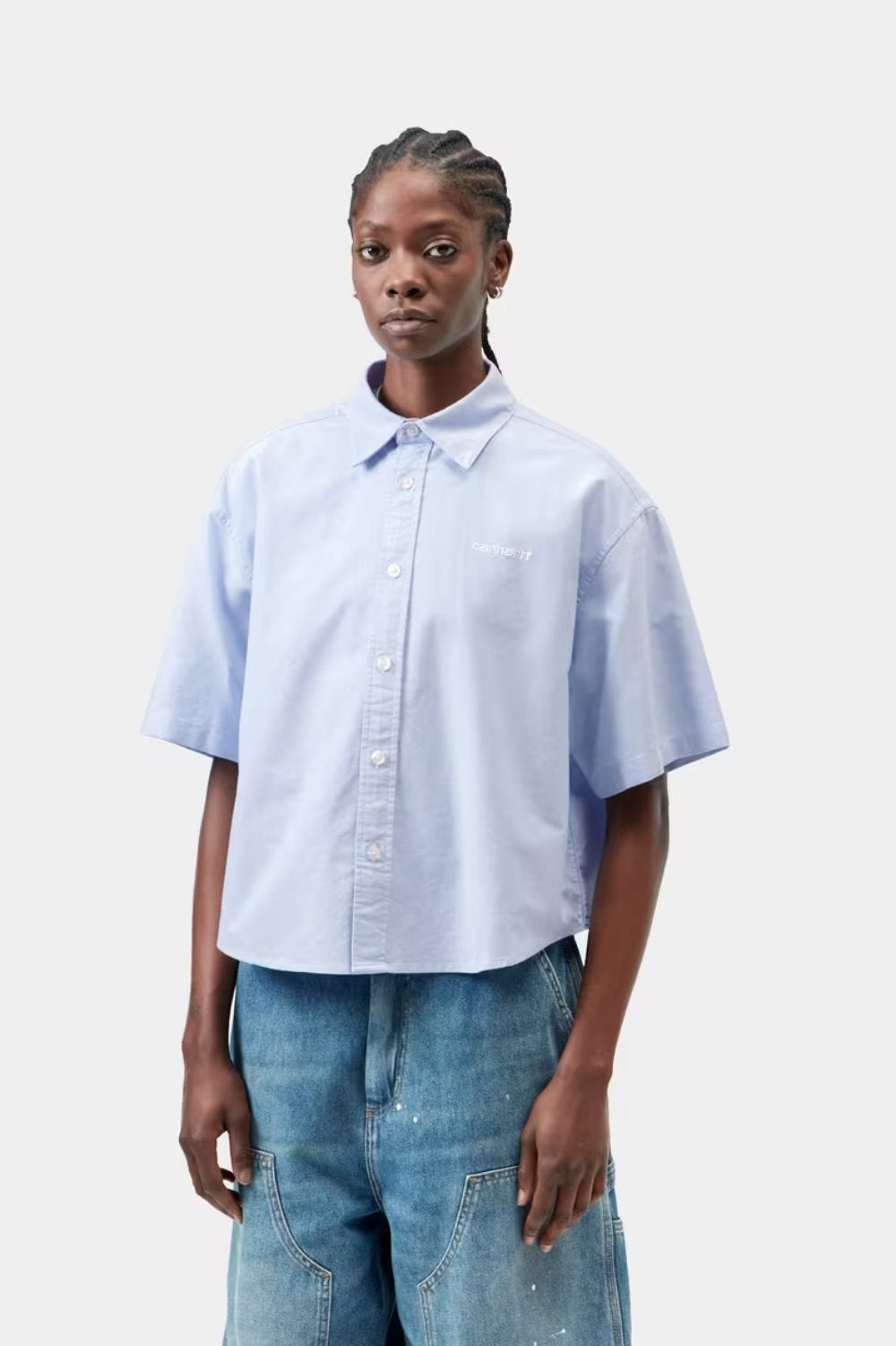 carhartt wip women kaia shirt bleach white