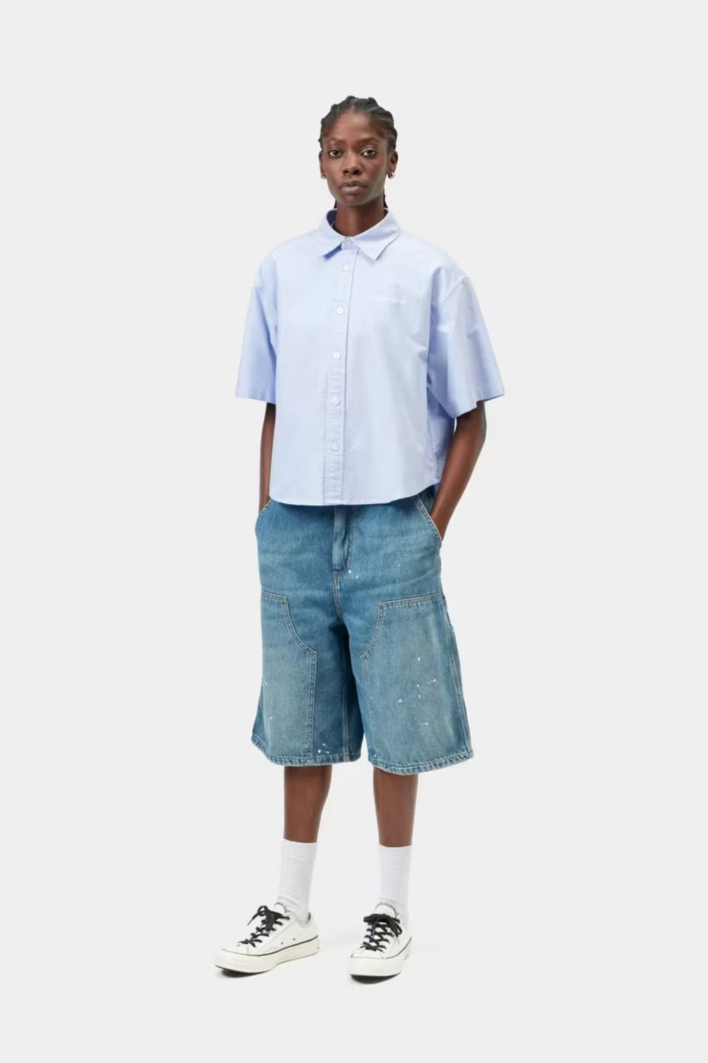 carhartt wip women kaia shirt bleach white