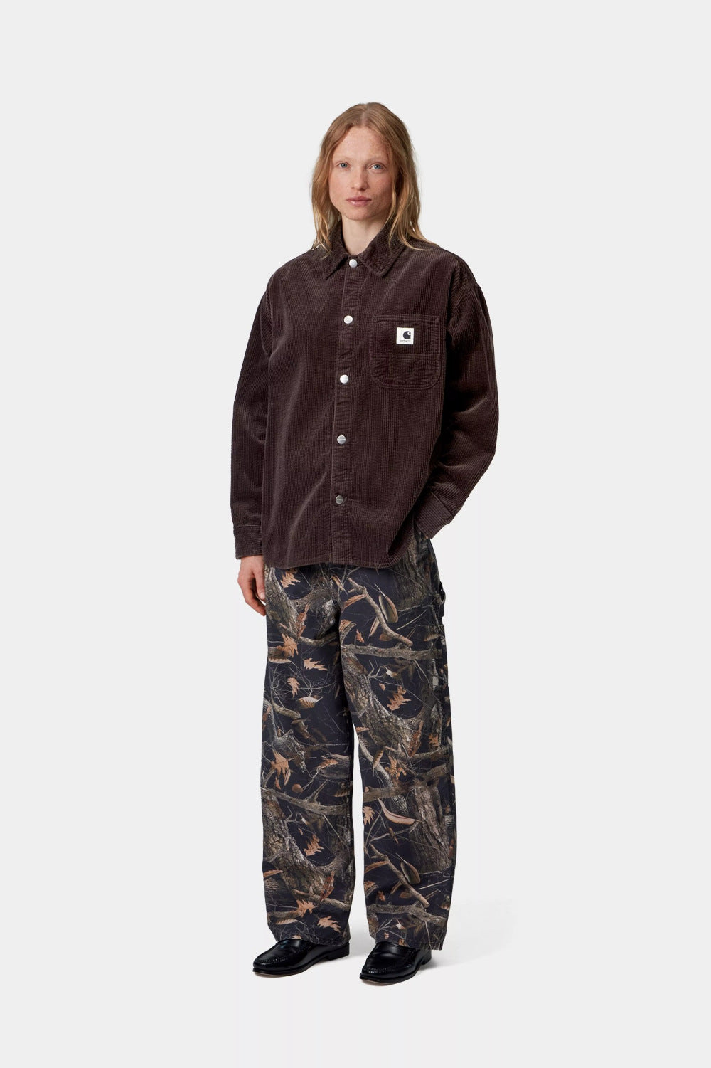 carhartt wip women longsleeve bekka shirt palisander rinsed