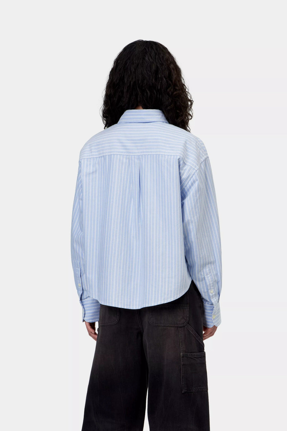 carhartt wip women long sleeve kanan shirt kanan stripe bleach