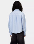 carhartt wip women long sleeve kanan shirt kanan stripe bleach