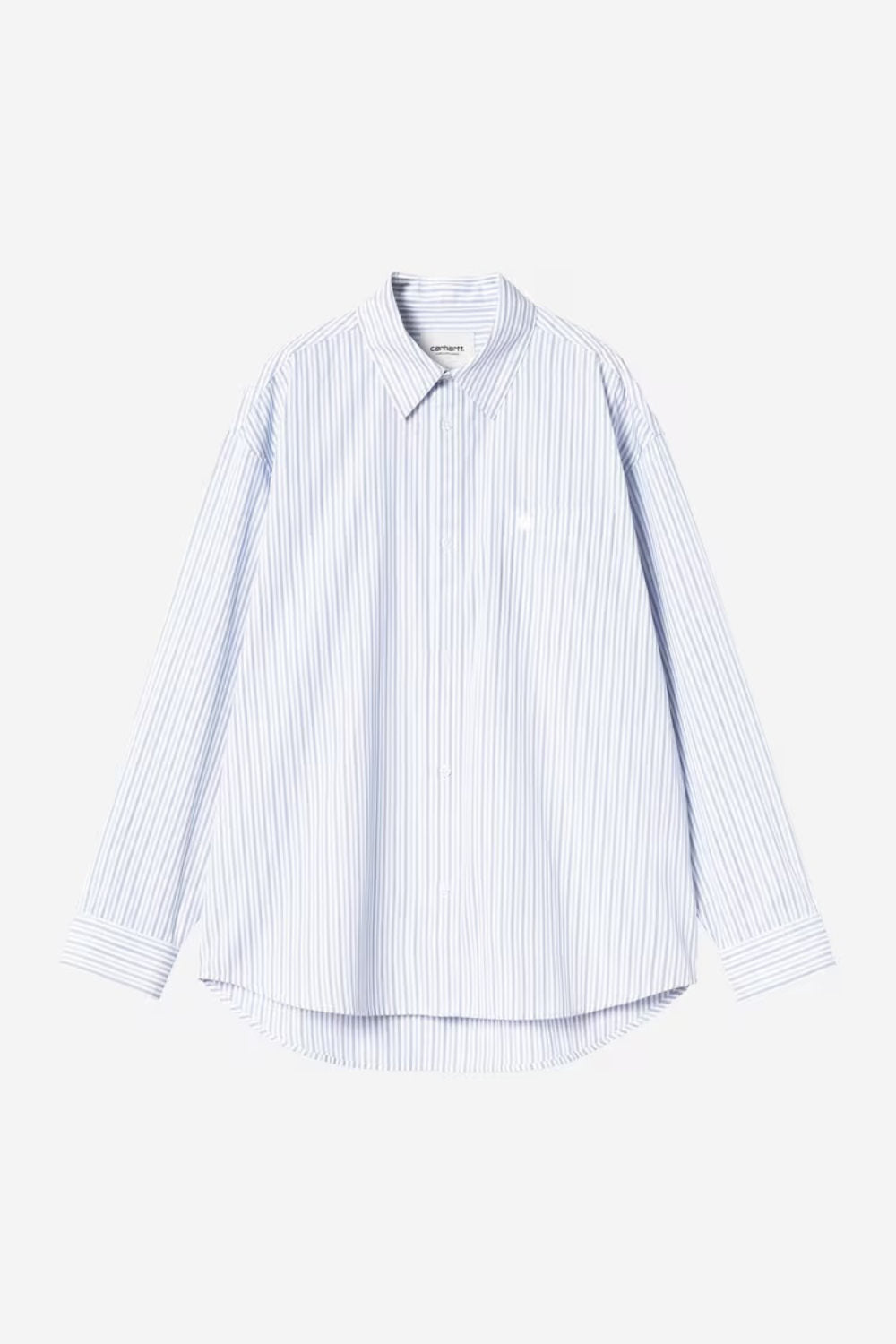 carhartt wip women long sleeve keene shirt keene stripe white