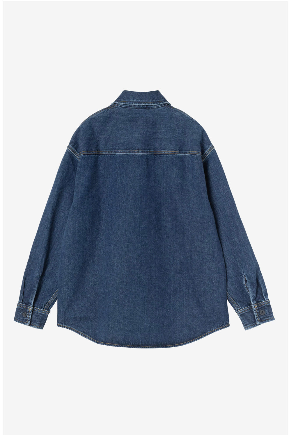 carhartt wip women marly shirt jacket blue heavy stone wash