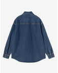 carhartt wip women marly shirt jacket blue heavy stone wash