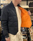chesapeakes down jacket lumberjack hbt waxed dark navy