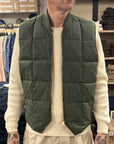 chesapeakes down vest seattle hbt waxed army green