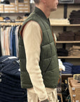 chesapeakes down vest seattle hbt waxed army green