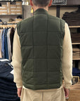 chesapeakes down vest seattle hbt waxed army green