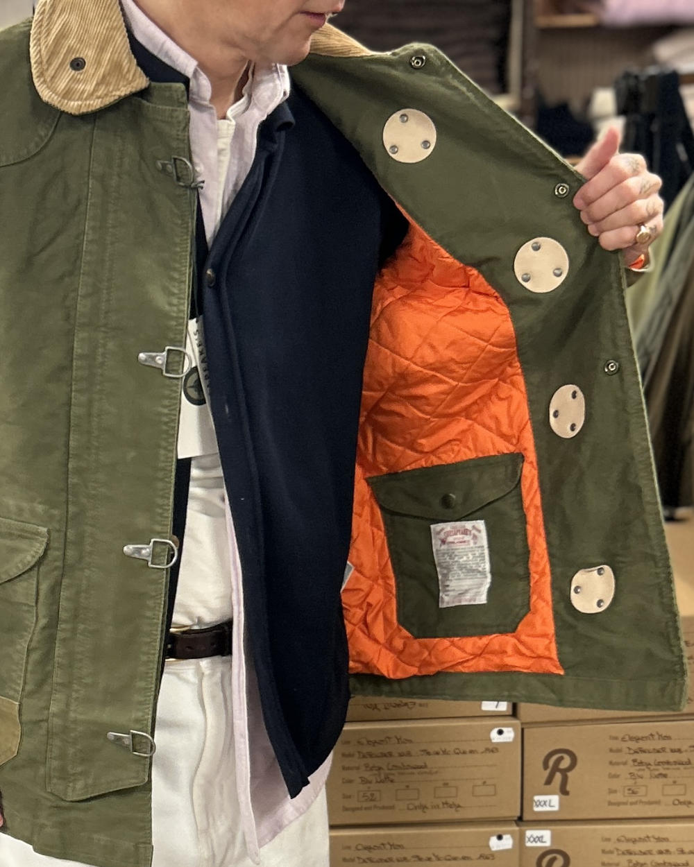 chesapeakes bedford fireman jacket jungle cloth military green