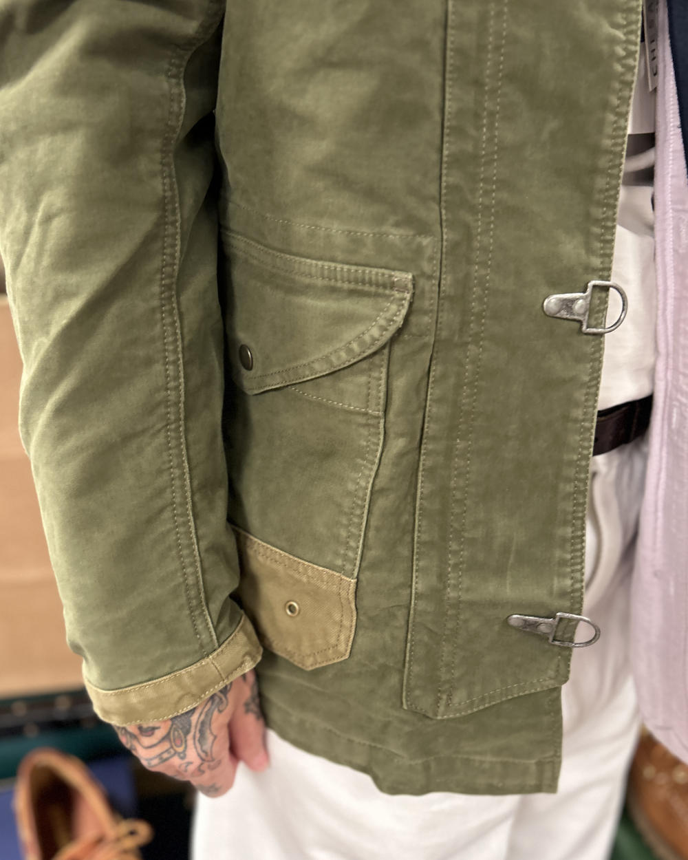 chesapeakes bedford fireman jacket jungle cloth military green