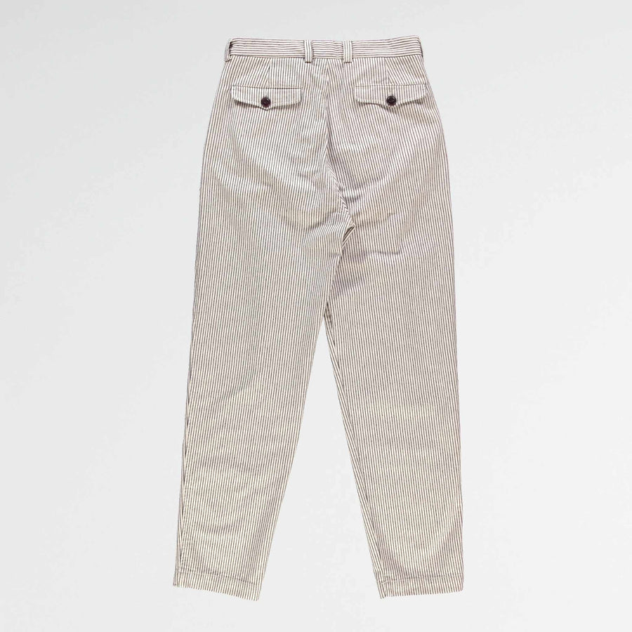 eat dust maharajah chino railroad cotton off white and navy (LAST SIZE 32)