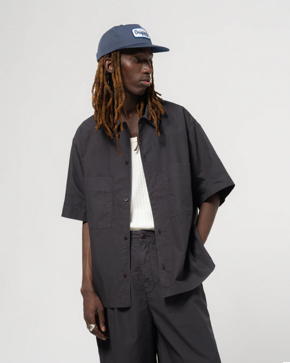 eat dust okinawa shirt riviera cotton midnight blue