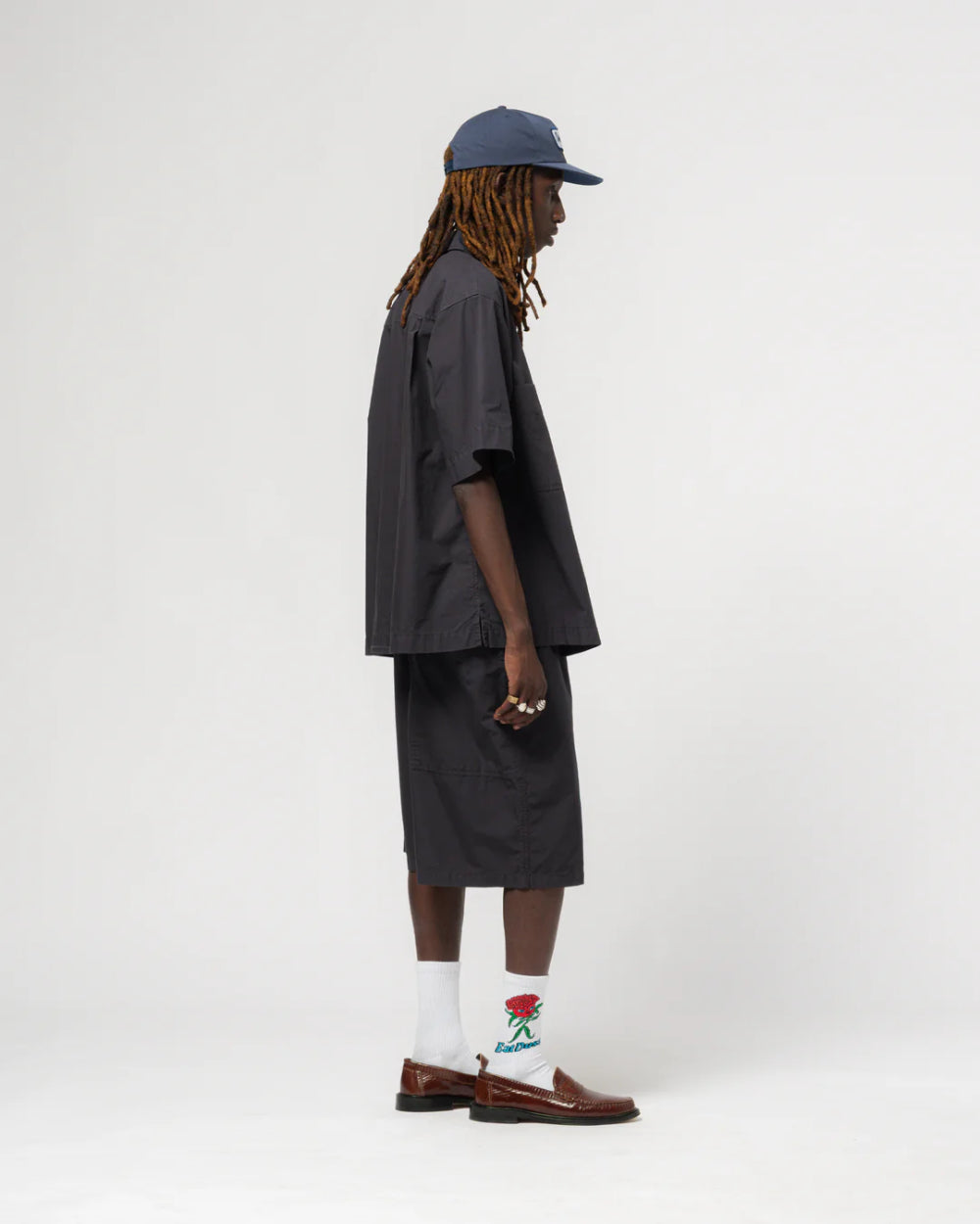 eat dust okinawa shirt riviera cotton midnight blue