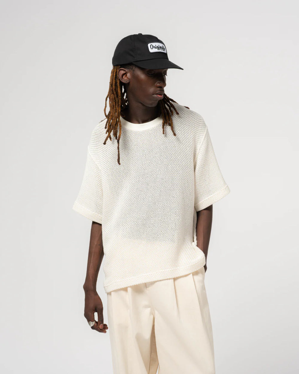 eat dust power-t trellis cotton ecru