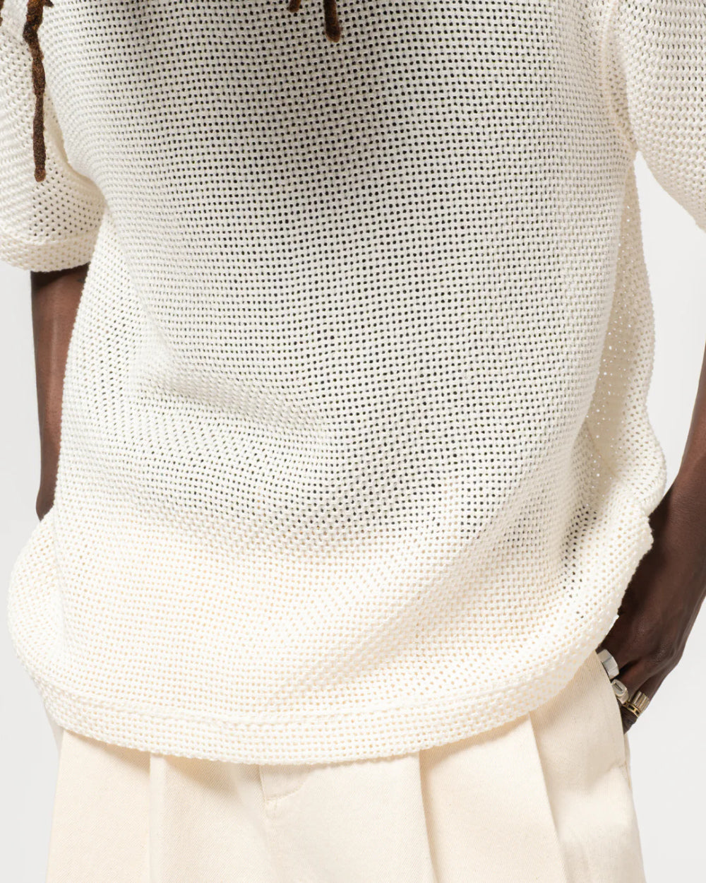 eat dust power-t trellis cotton ecru