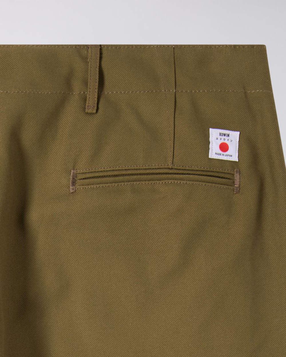 edwin wide trouser olive unwashed