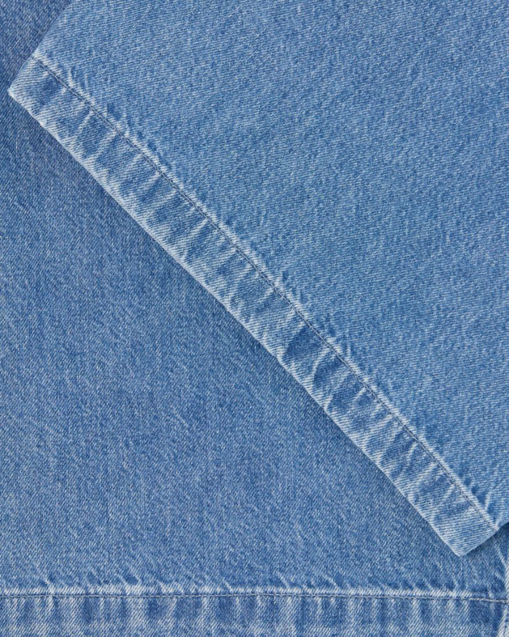 edwin worker short blue light stone washed