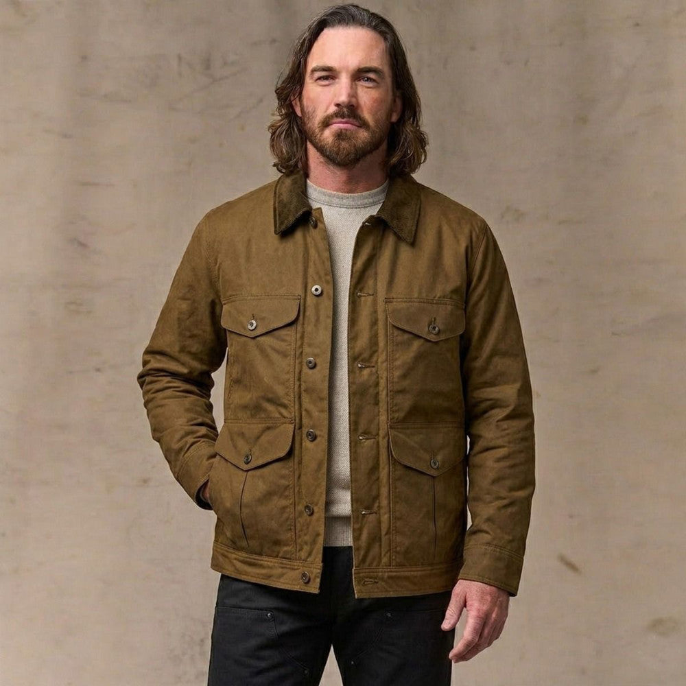 filson shelter cloth journeyman jacket dark tan (LAST SIZE MEDIUM)