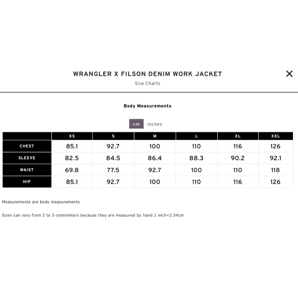 filson x wrangler denim work jacket indigo